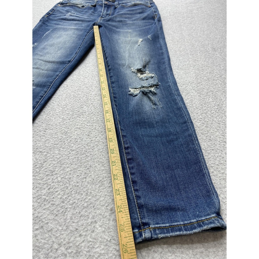 Judy Blue Jeans Womens 30 Relaxed Fit Distressed Ripped Denim Stretch Casual Pan - Picture 8 of 13